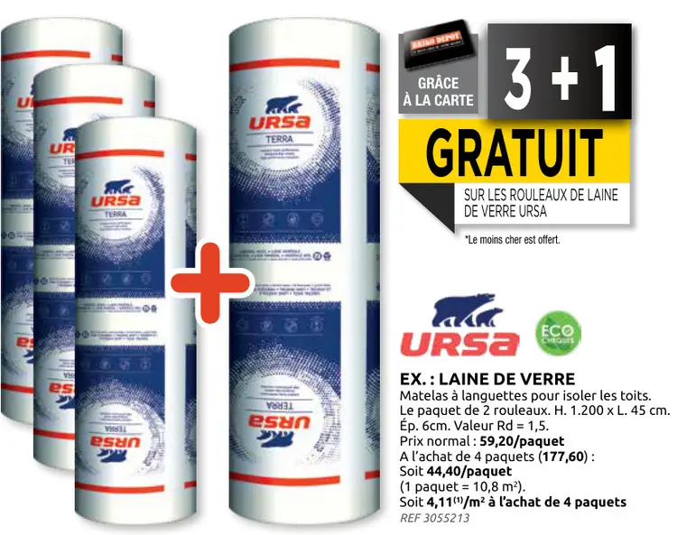 Promotie: Laine de verre