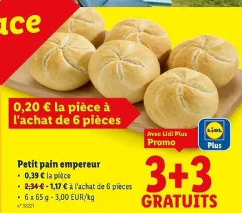 Offre: Petit pain empereur