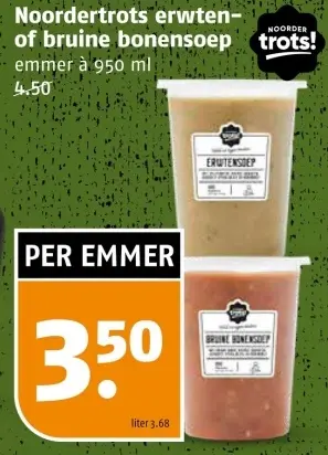 Aanbieding: erwten- of bruine bonensoep