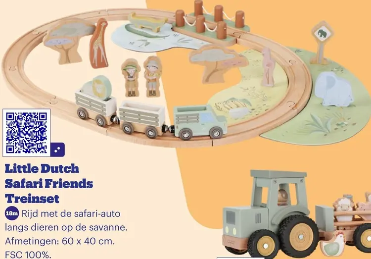 Promotie: Little Dutch Safari Friends Treinset