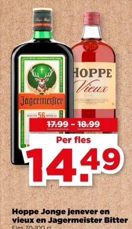 Hoppe Jonge jenever en vieux en Jagermeister Bitter