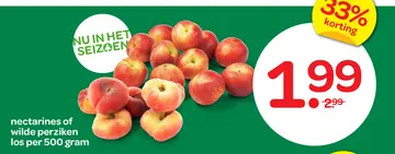Aanbieding: nectarines of wilde perziken