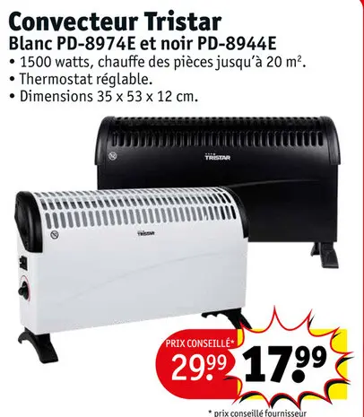Offre: Convecteur Tristar