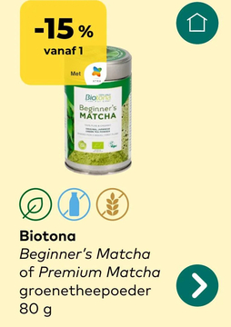 Aanbieding: Biotona Beginner's Matcha of Premium Matcha g