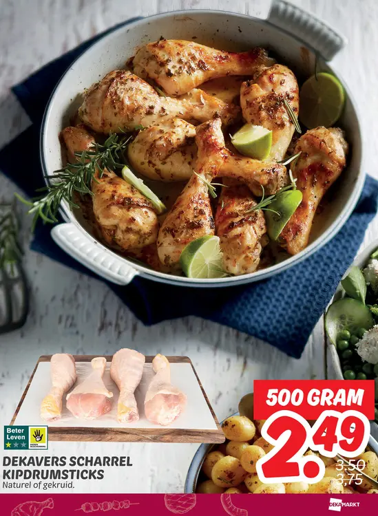 Scharrel kipdrumsticks