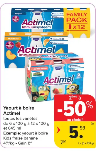 Offre: Yaourt à boire Actimel