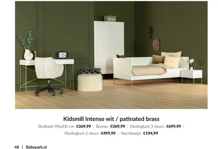 Aanbieding: Kidsmill Intense wit / patinated brass