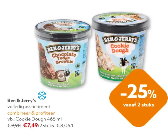 Promotie: Ben & Jerry's volledig assortiment