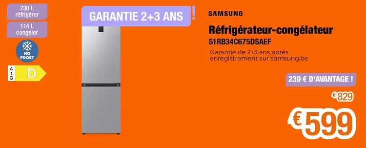 Offre: Réfrigérateur-congélateur