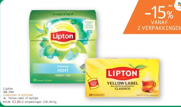 Aanbieding: Lipton alle thee
