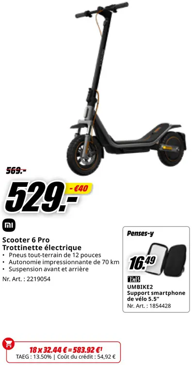 Offre: Scooter 6 Pro Trottinette électrique