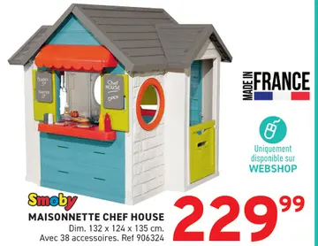Offre: MAISONNETTE CHEF HOUSE