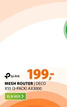 Aanbieding: Mesh router | deco x55 (3-pack) ax3000