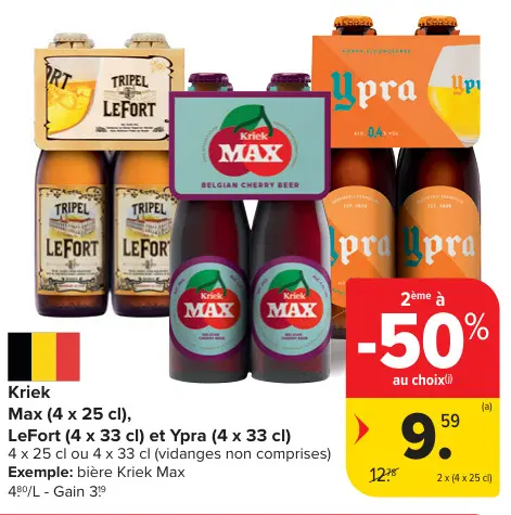 Offre: Kriek Max, LeFort et Ypra