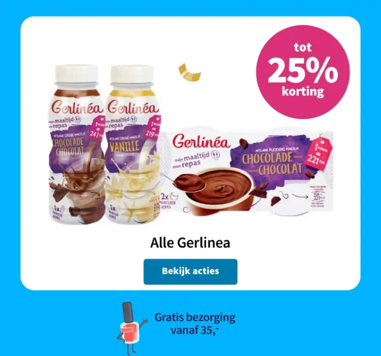 Aanbieding: Gerlinéa Chocolade en Vanille maaltijdshakes 