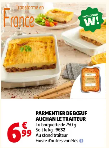 Offre: Parmentier de bœuf