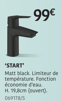Offre: Matt black . Limiteur de température . Foncti