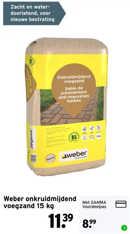 Aanbieding: Onkruidmijdend voegzand