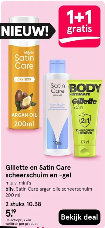 Aanbieding: Gillette en Satin Care scheerschuim en -gel