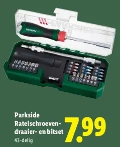 Aanbieding: Ratelschroevendraaier- en bitset