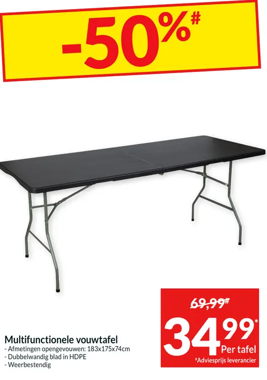 Promotie: Multifunctionele vouwtafel