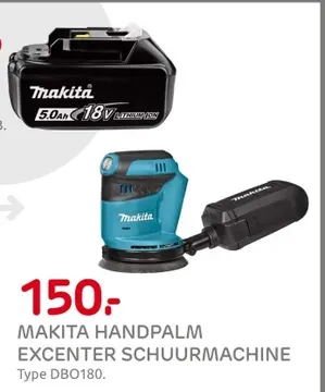 Aanbieding: Makita handpalm excenter schuurmachine