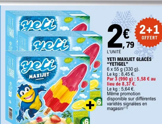 Promotie: Maxijet glacés "YETIgel"