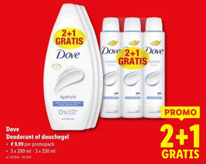 Aanbieding: Deodorant of douchegel
