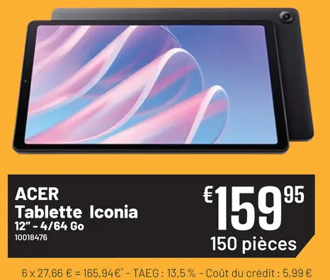 Offre: Tablette Iconia