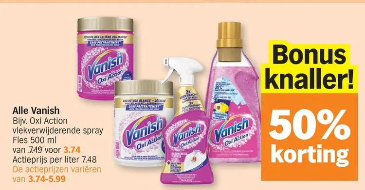 Promotie: Alle Vanish