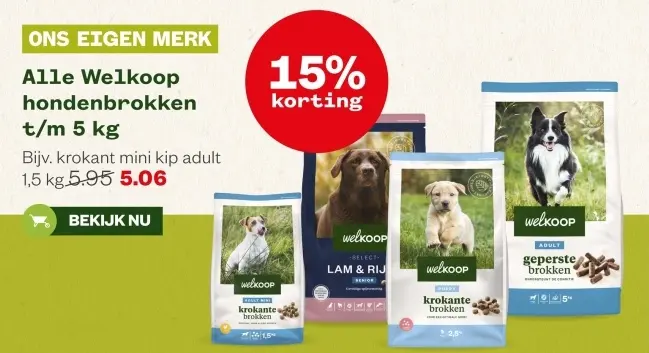Aanbieding: Alle Welkoop hondenbrokken