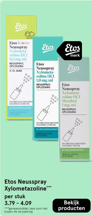 Aanbieding: Etos Neusspray Xylometazoline