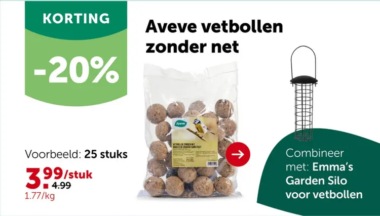 Promotie: Vetbollen zonder net