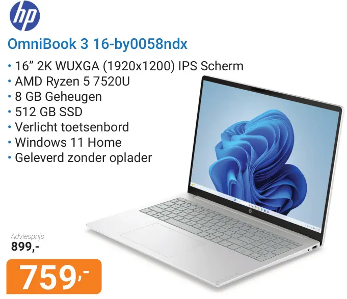 Aanbieding: OmniBook 3 16-by0058ndx