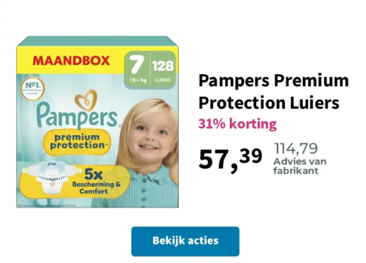 Promotie: Pampers Premium Protection Luiers