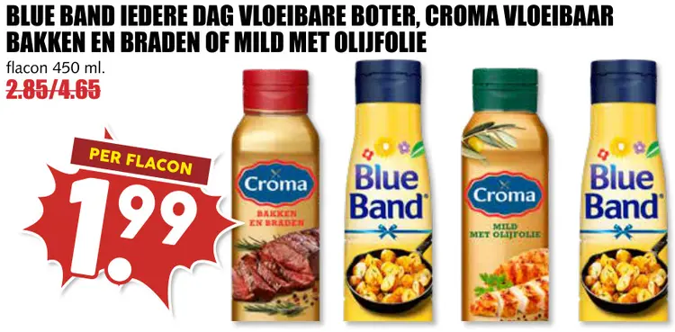 Aanbieding: Iedere dag vloeibare boter, vloeibaar bakken en braden of mild met olijfolie
