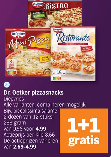 Promotie: pizzasnacks