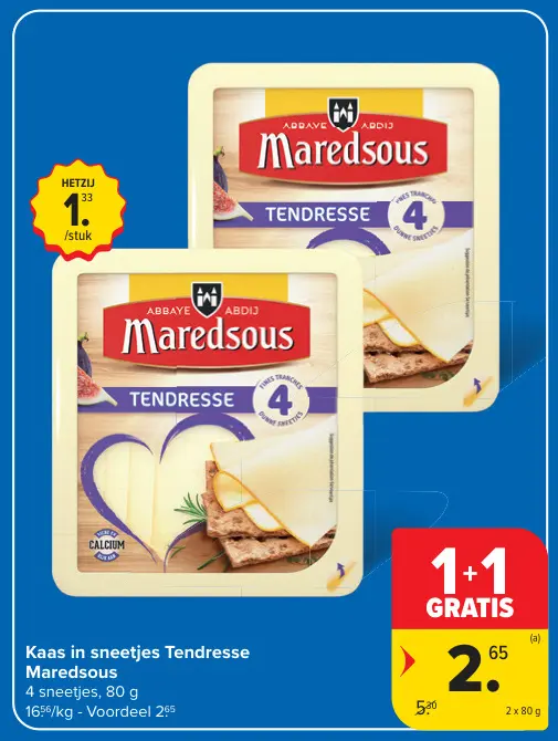Promotie: Kaas in sneetjes Tendresse