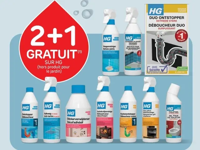 Offre: 2+1 gratuit sur HG