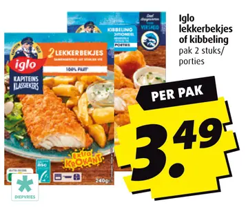 Aanbieding: lekkerbekjes of kibbeling