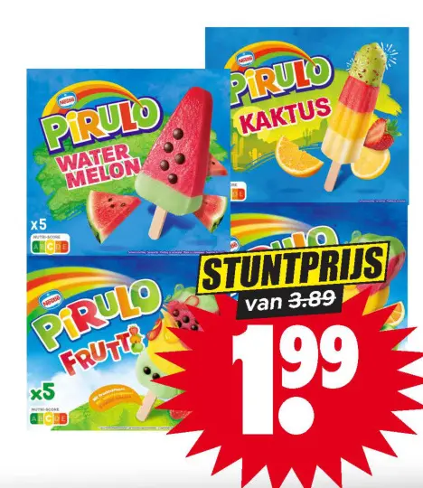 Aanbieding: Pirulo Water Melon, Kaktus, Frutti