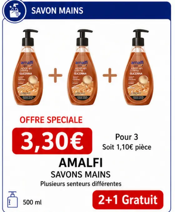 Offre: Amalfi Savons mains