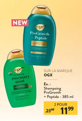 Offre: Shampoing ProGrowth + Peptide