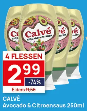 Aanbieding: Calvé Avocado & Citroensaus 250ml