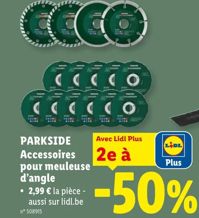 Offre: Accessoires pour meuleuse d'angle