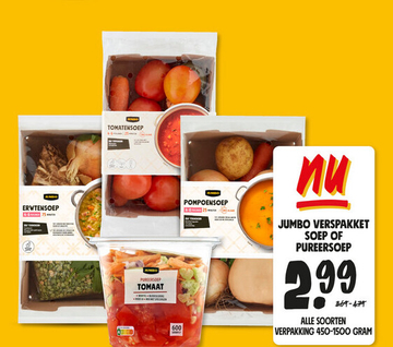 Aanbieding: JUMBO VERSPAKKET SOEP OF PUREERSOEP