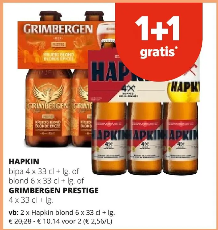 Aanbieding: Hapkin of Grimbergen Prestige
