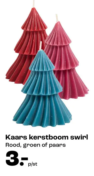 Aanbieding: Kaars kerstboom swirl