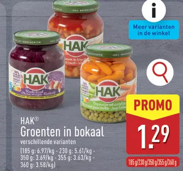 Aanbieding: Groenten in bokaal