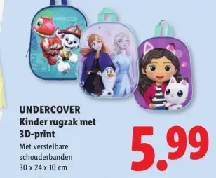 Aanbieding: Kinder rugzak met 3D-print